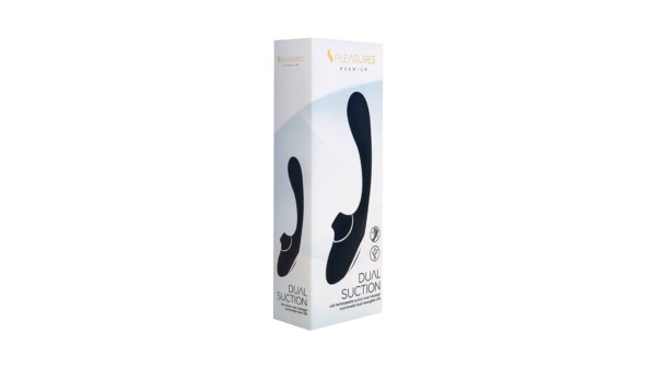 S Pleasures - Dual Suction Vibrator with Black Suction Cup