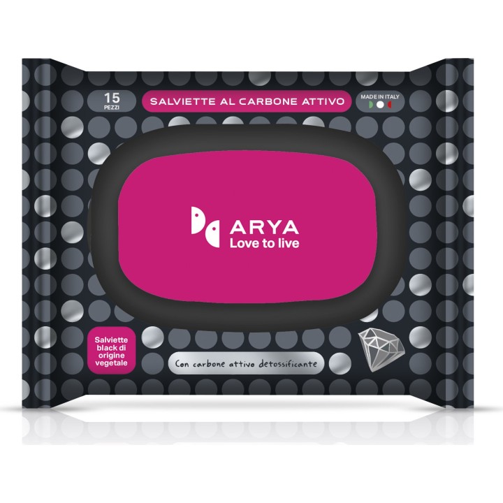 Arya Wet Wipes With Active Carbon 15 Wipes