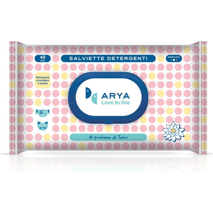 Arya Wet Wipes Talc Scent 40 Wipes