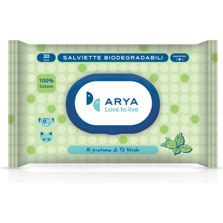 Arya Wipes with Green Tea Scent 30 Wipes