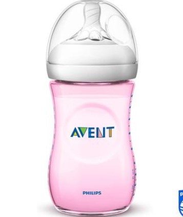Avent Classic Months 2 Feeding Bottles 260Ml Pink