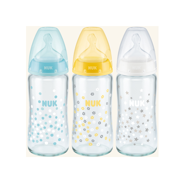 Nuk First Choice+ Glass Bottle With Silicone Nipple 0-6 months