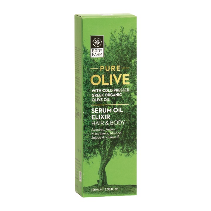 Body Farm Pure Olive Hair And Body Serum 100Ml