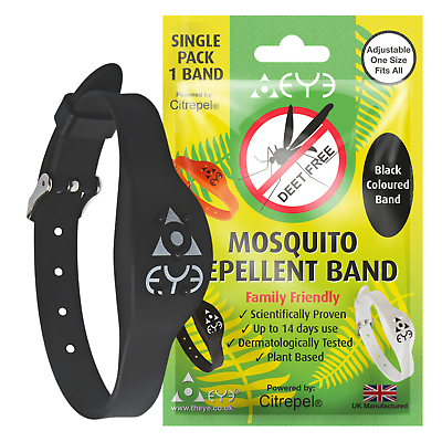 Theye Mosquito Repellent Adjustable Hand Band Black Colour