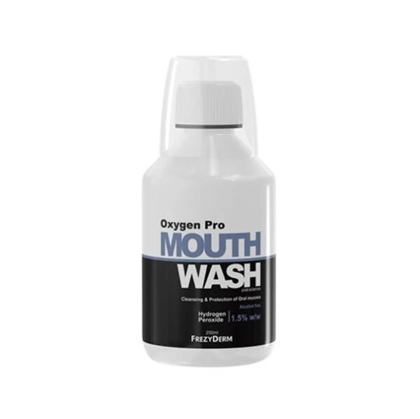 Frezyderm Mouthwash Oxygen Pro Oral Solution With Active Oxygen, Bionergic Peptide & Hyaluronic Acid 250Ml