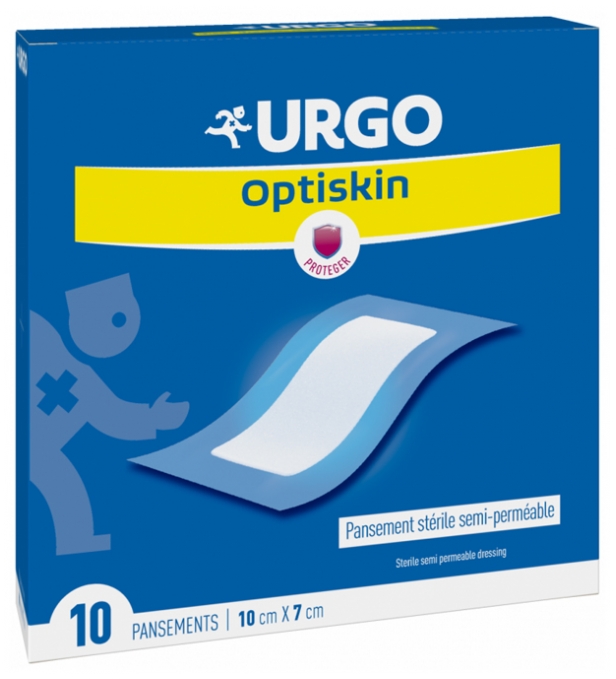 Urgo Optiskin Semi-Permeable Sterile Bandage 10 x 7cm 10 Bandages