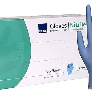 Abena Antimicrobial Nitrile Powder-Free Blue, Gloves, 200 x s/s