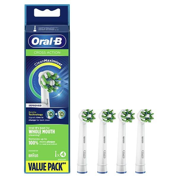 Oral B Cross Action Replacament Brush Heads 4Pieces
