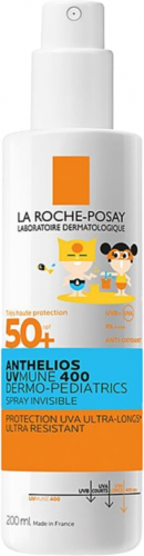 La Roche-Posay Anthelios Uvmune 400 Dermo-Pediatrics Invisible Spray Spf50+ Children's Sunscreen Spray For Sensitive & Atopy-Prone Skin 200Ml
