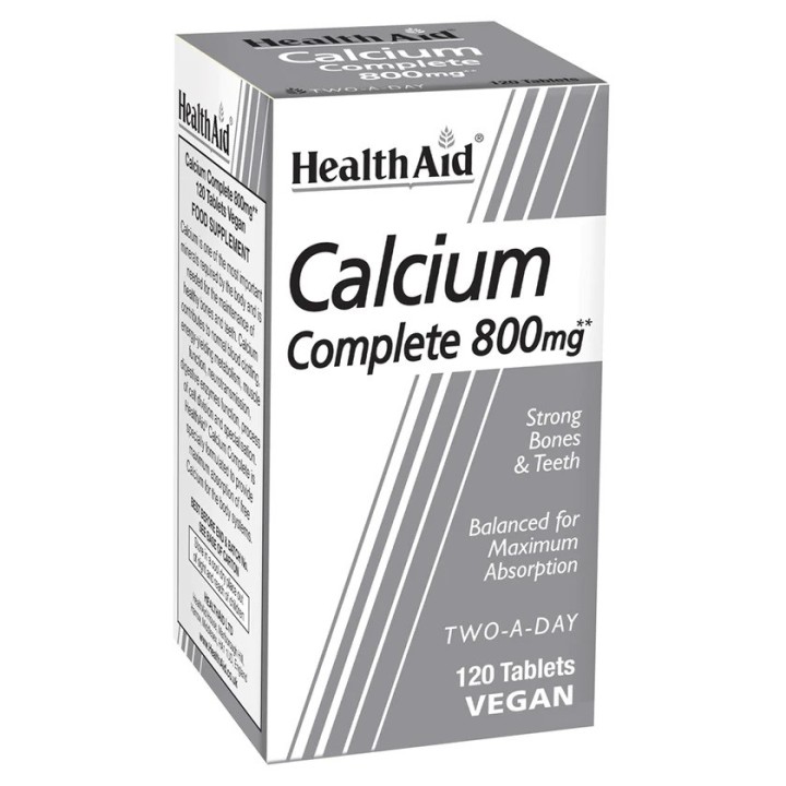 Health Aid Calcium Strong Bones & Teeth 800Mg 120 Tablets