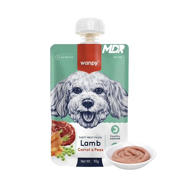 Wanpy Tasty Meat Lamb And Carrot Creamy Treat - 90gr