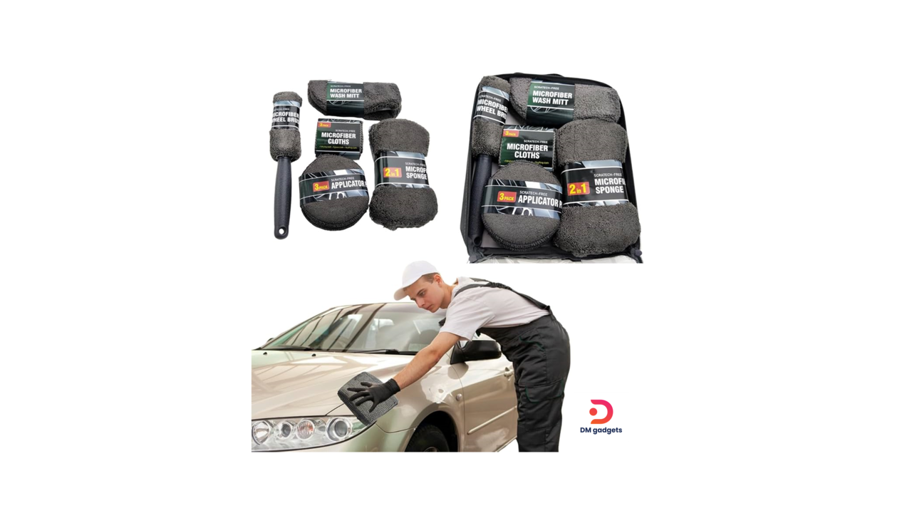 635B1#TZ®TZ01-9 9PC Car Wash Kit -Grey