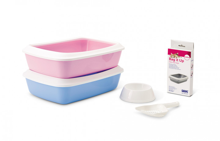 Savic Iris Starter Kit Litter Tray blue 42x31x13