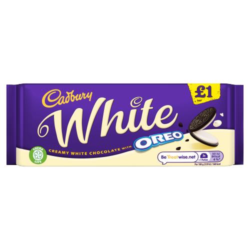 Cadbury Creamy White Chocolate Bar With Oreo 120G