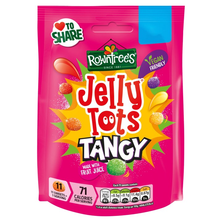 ROWNTREES JELLY TOTS TANGY 140GR