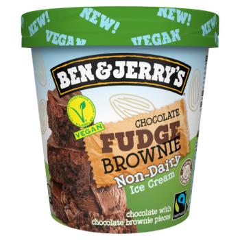 BEN & JERRYS CHOCOLATE FUDGE BROWNIE NON DAIRY VEGAN 465ML