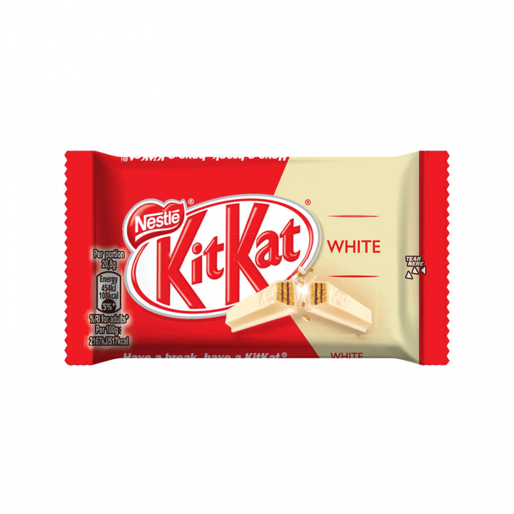 Nestle KIT KAT 4 FINGERS WHITE CHOCOLATE BAR 41.5GR