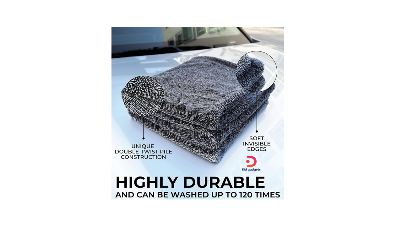 635N6#Carfans®CF12116 Car Wash Towels 40x60cm Dark-Grey