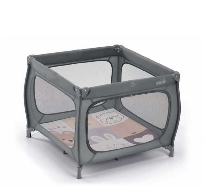Cam QBox Travel Baby Crib/PlayPen (0-3 years, 0-15Kg) Grey