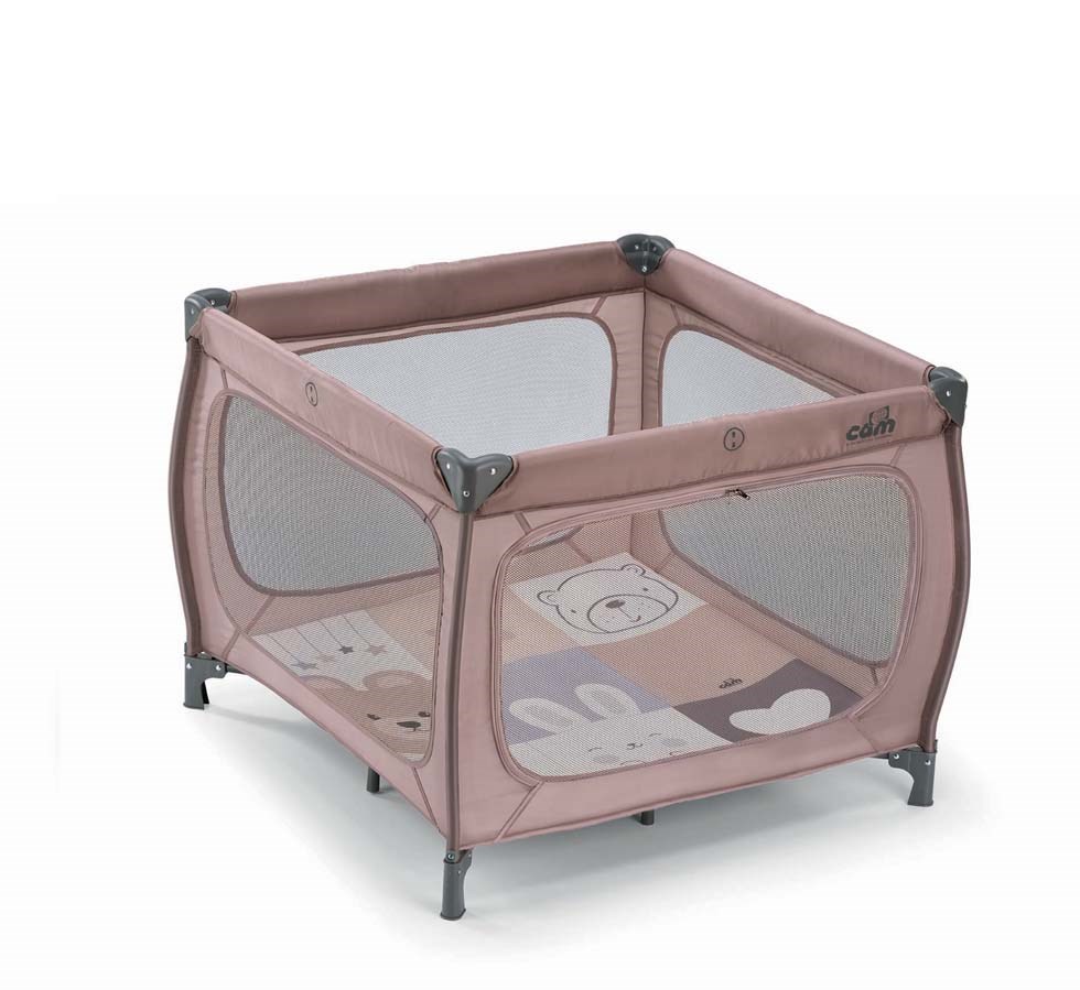 Cam QBox Travel Baby Crib/PlayPen (0-3 years, 0-15Kg) Beige