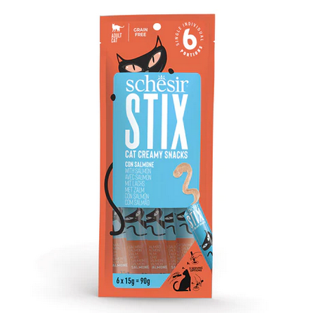Schesir Cat Stix Salmon Creamy Snacks - 90gr