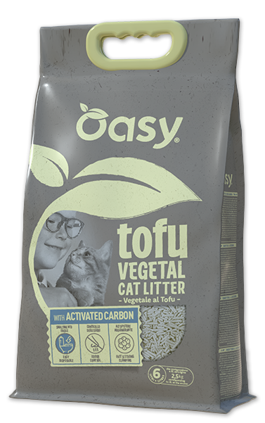Oasy Natural Cat Litter Tofu With Activated Carbon - 6 Kg