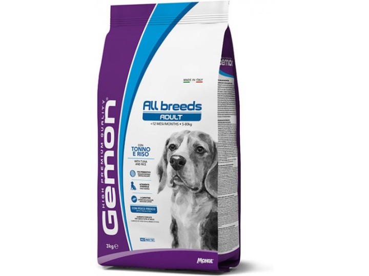 Gemon Dog Adult All Breeds With Tuna Rice - 3 Kg