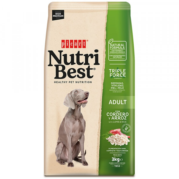 Picart Nutribest Adult Lamb And Rice - 3 Kg