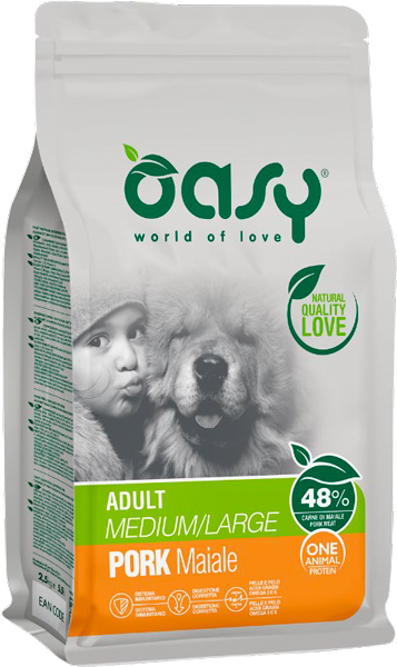 Oasy One Protein Adult Dog Pork - 2.5 Kg