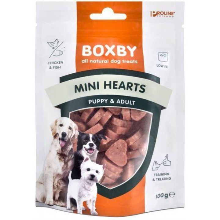 Boxby Snack Puppy Mini Hearts - 100gr