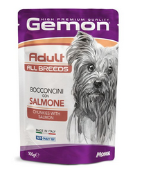 Gemon All Breeds Adult Chunkies With Salmon - 100gr