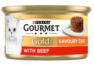 Purina Gourmet Gold Savoury Cake Beef - 85gr