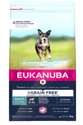 Eukanuba Adult Grain Free Duck All Breed - 3 Kg