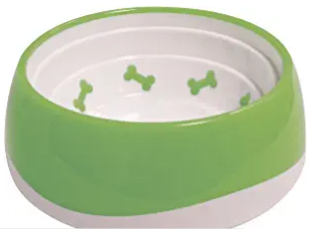 Croci Bowl Tpr Bone Green550Ml