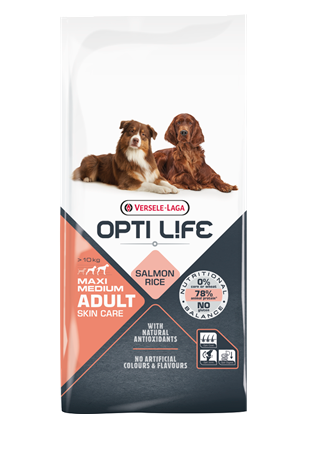 Versele Laga Opti Life Adult Skin Care Medium & Maxi Salmon - 12.5 Kg