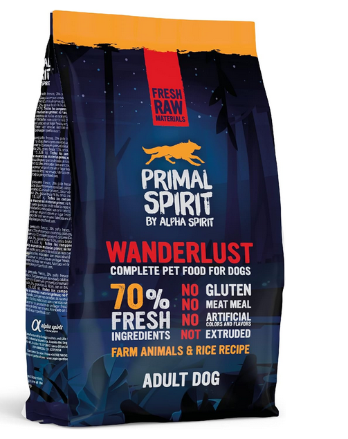 Primal Spirit Wanderlust Adult Dog Food - 12 Kg
