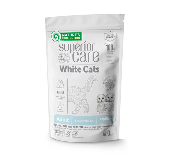 Natures Protection Superior Care White Cats Grain Free Herring - 400gr
