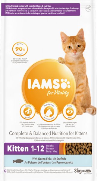 Iams Dry Kitten Food Ocean Fish - 3 Kg