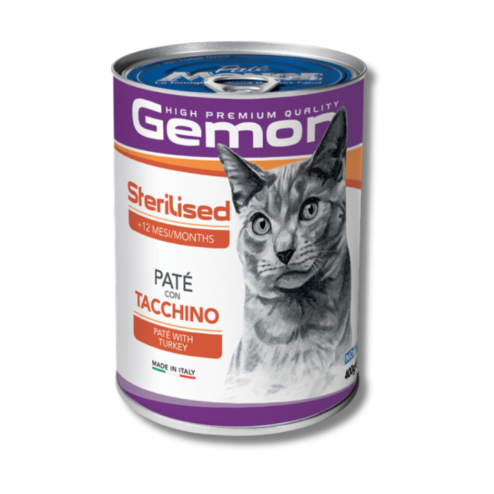 Gemon Wet Cat Pate Sterilized With Turkey - 400gr