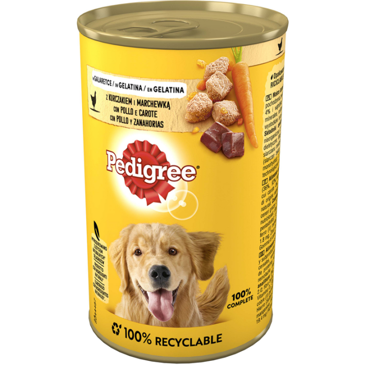 Pedigree Dog Wet Food Chicken And Carrots In Jelly - 400gr