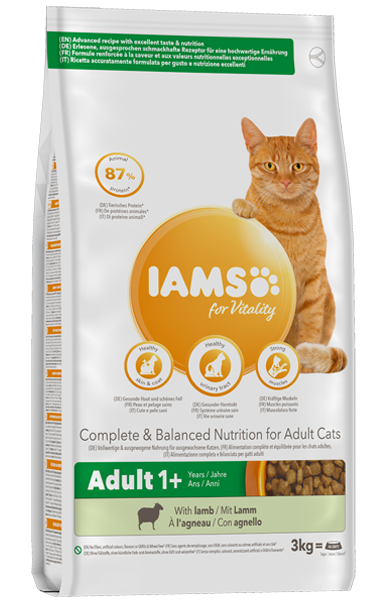 Iams Adult Cat Dry Food Lamb - 3 Kg