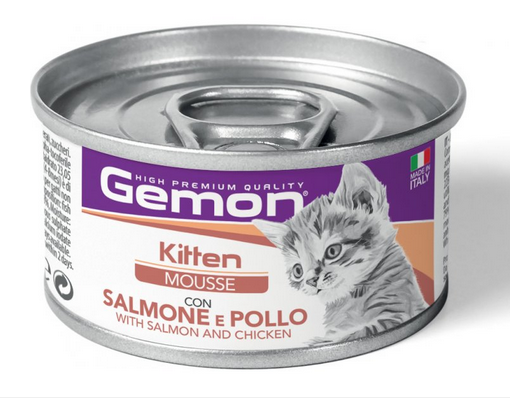 Gemon Cat Kitten Chicken Salmon Mousse - 85gr