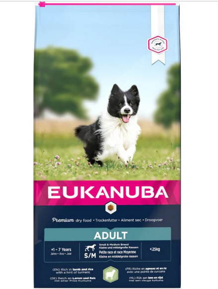 Eukanuba Adult Small And Medium Breed Lamb And Rice - 2.5 Kg
