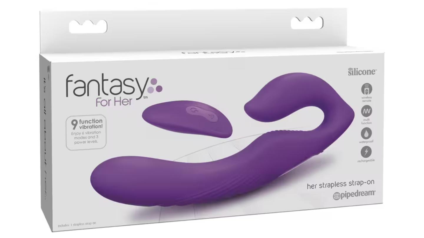 Her Strapless Strap-On Με δόνηση και τηλεχειριστήριο