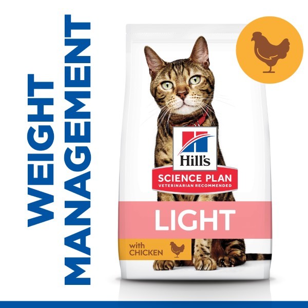 Hill's Science Plan Light Adult Cat Food With Chicken - 3 Kg