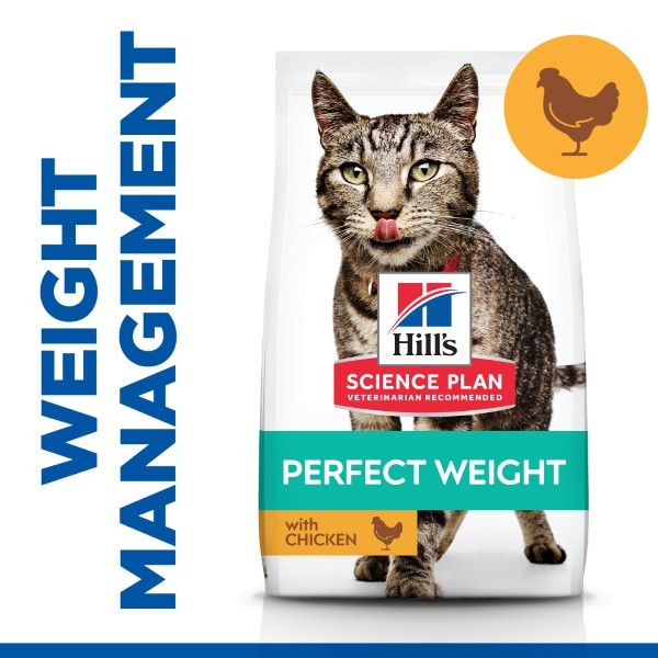 Hill's Science Plan Perfect Weight Adult Cat Food With Chicken - 2.5 Kg