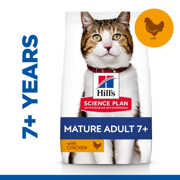 Hill's Science Plan Mature Adult 7+ Cat Food With Chicken - 300gr