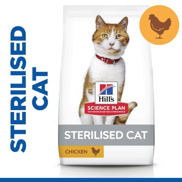 Hill's Science Plan Sterilised Cat Young Adult Cat Food With Chicken - 300gr