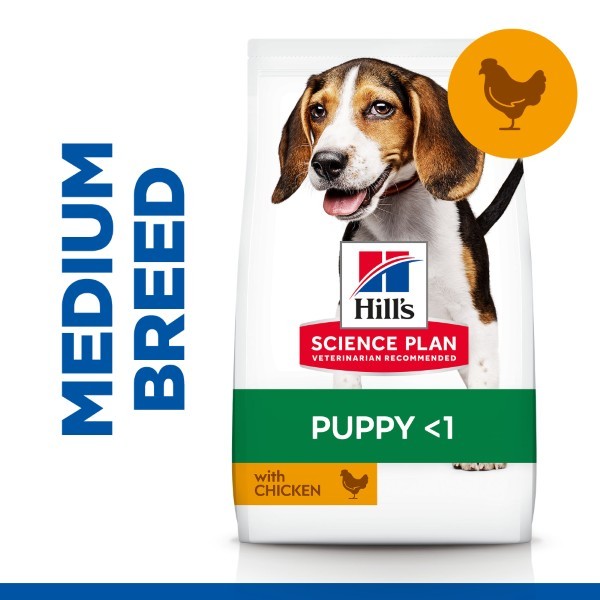 Hill's Science Plan Medium Puppy Food With Chicken - 14 Kg