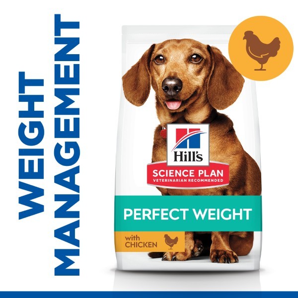 Hill's Science Plan Perfect Weight Small & Mini Adult Dog Food With Chicken - 1.5 Kg
